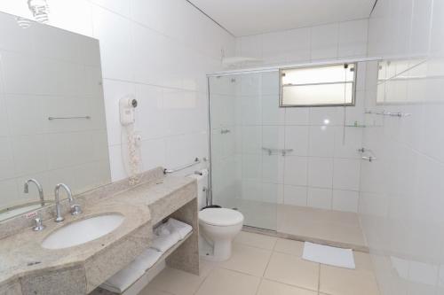 Koupelna v ubytování Hotel Bramig