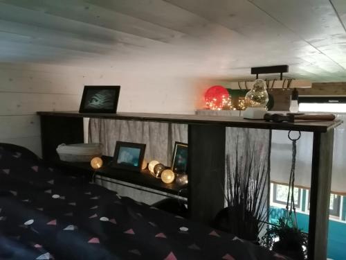 TV a/nebo společenská místnost v ubytování Ô p'tit nid Milie