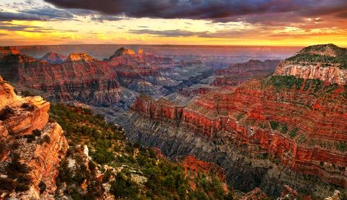 a view of the grand canyon at sunset at Holiday Inn Express & Suites Kanab by IHG in Kanab