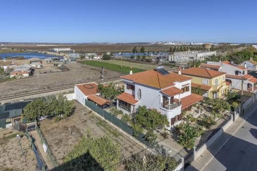 an aerial view of a house at FLH Vila Real Santo António Flat with Pool in Vila Real de Santo António