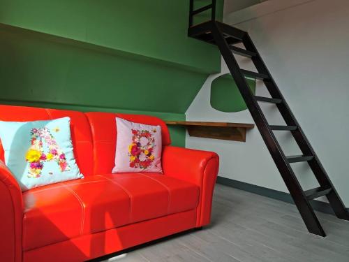 Χώρος καθιστικού στο Dozy Lamoon House