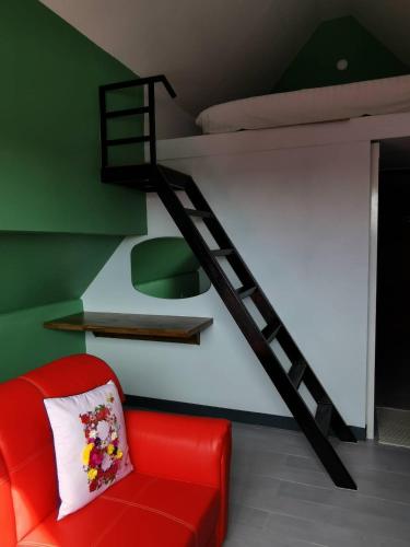 Ένα ή περισσότερα κρεβάτια σε δωμάτιο στο Dozy Lamoon House