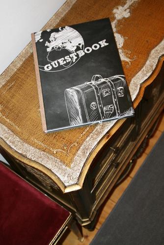 a stack of books sitting on top of a table at Lieblingsnest Detmold in Detmold