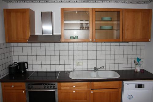 A cozinha ou cozinha compacta de Ferienwohnung Nink