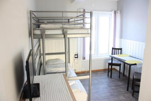 Tempat tidur susun dalam kamar di Bedder at Oslo Airport - serviced apartments