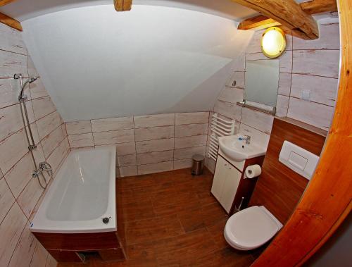 Koupelna v ubytování Sudecka Chata