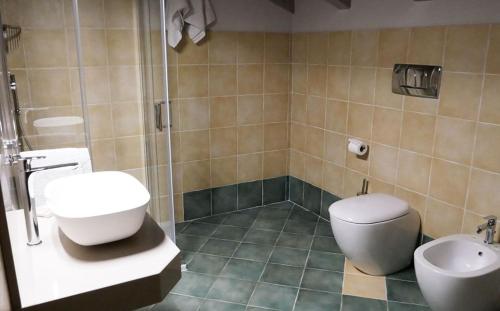 Koupelna v ubytování Hotel La Valle