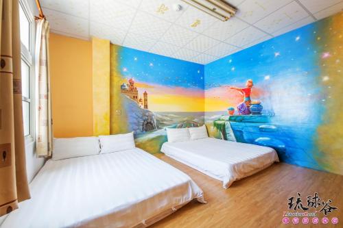 Postel nebo postele na pokoji v ubytování Liouciou Good Homestay