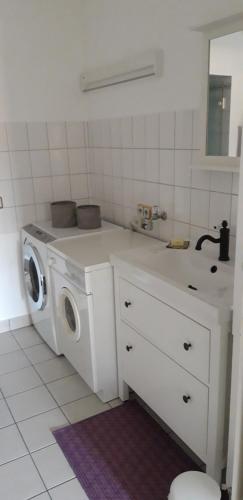 Kuchyň nebo kuchyňský kout v ubytování Gästewohnung Brockerhoff