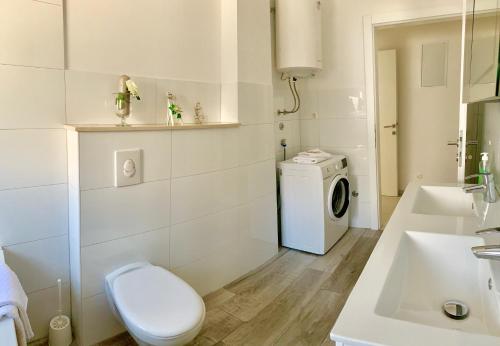 Koupelna v ubytování Diamant Apartments