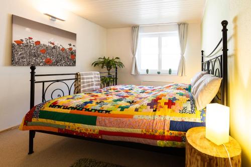 Ένα ή περισσότερα κρεβάτια σε δωμάτιο στο Villa Duck-Dich-Südheide