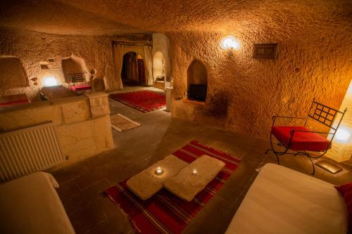 Χώρος καθιστικού στο Asmalı Cave House