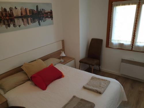 Postel nebo postele na pokoji v ubytování Apartamento Montes blancos