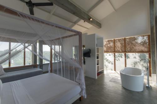 Tempat tidur susun dalam kamar di Villa Amma Erna - Galle