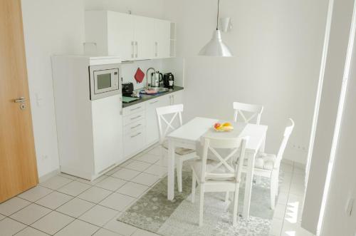 Dapur atau dapur kecil di Boarding-Potsdam