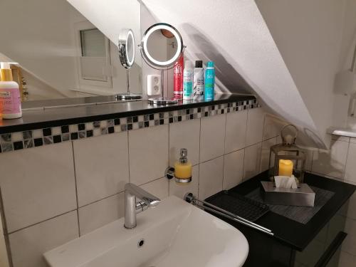 Ένα μπάνιο στο Ferienwohnung Grete