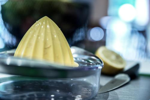 a close up of a piece of food on a table at Mercure Dinan Port Le Jerzual in Dinan