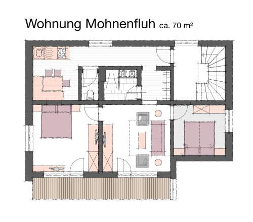 Apartments Bischofの見取り図または間取り図