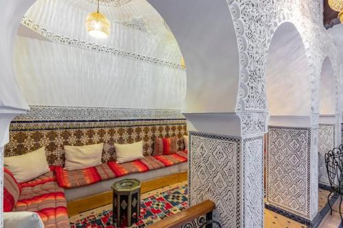 Χώρος καθιστικού στο Riad Medina Art & Suites
