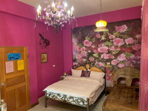 Postel nebo postele na pokoji v ubytování Hualien Seaside B&B