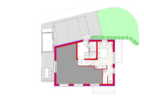 a floor plan of a building at Haus Lukic in Kaprun