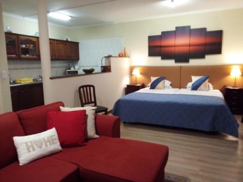 Кровать или кровати в номере Apartments Vista Oceano