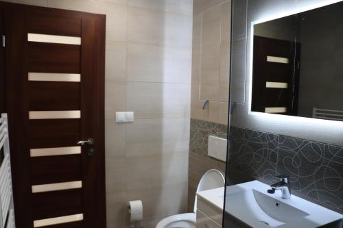 Kúpeľňa v ubytovaní Apartmán Olaf Tatranská Lomnica