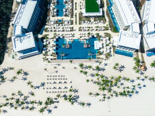 an aerial view of a resort with a pool at Hyatt Zilara Cap Cana - Adults Only in Punta Cana