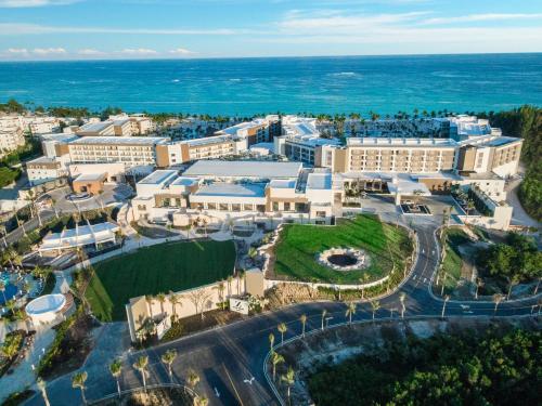 an aerial view of a resort with the ocean in the background at Hyatt Zilara Cap Cana - Adults Only in Punta Cana