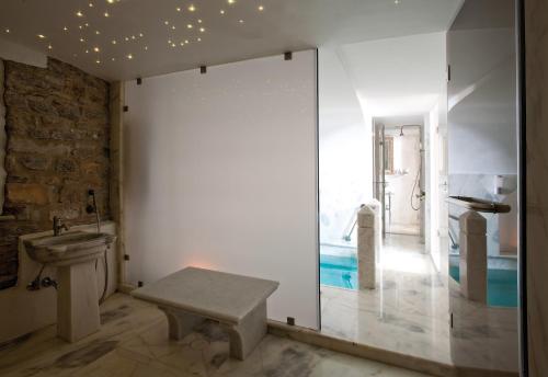 Koupelna v ubytování Hotel Ploes