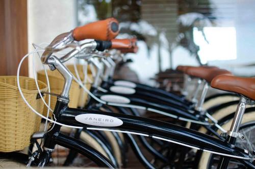 a group of bikes parked next to each other at JANEIRO Hotel in Rio de Janeiro