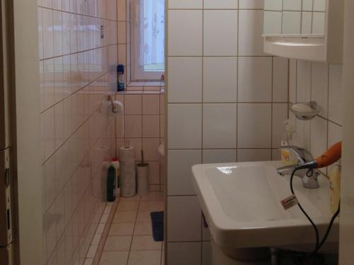 Baðherbergi á Gästezimmer Popp