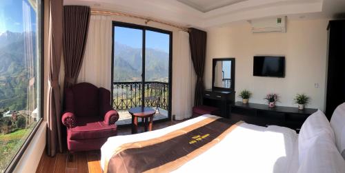 Телевизор и/или развлекательный центр в Muong Hoa View Hotel