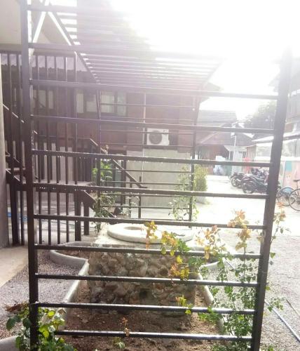 a garden in front of a building at T&P at Pai in Pai