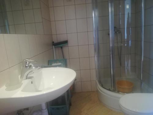 Salle de bains dans l'établissement Apartament Super Karpacz