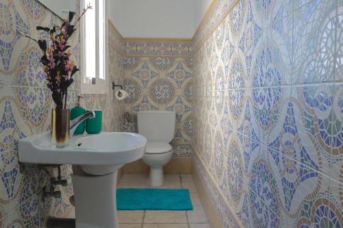 Et badeværelse på Casa Hadriano