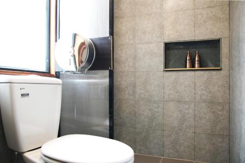 Koupelna v ubytování NANO Eco-Hostel