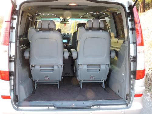 two seats in the back of a van at VNVP Apartment in Štip
