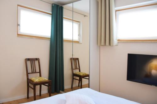 Postel nebo postele na pokoji v ubytování Ferienwohnung Elbe