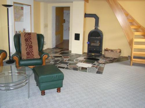 Χώρος καθιστικού στο Ferienhaus zu Wohlsborn