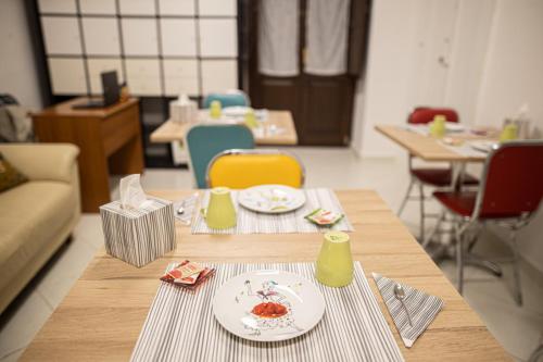 a table with plates of food on top of it at B&B Il Sognatore in Crotone