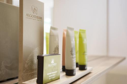 a row of products sitting on a shelf at La Bastide de Valbonne in Valbonne