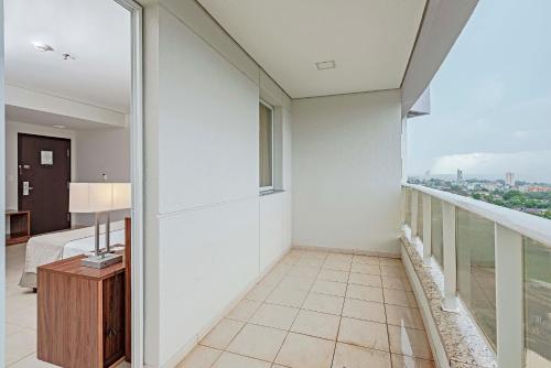 a balcony with a view of the city at Slaviero Porto Velho in Porto Velho