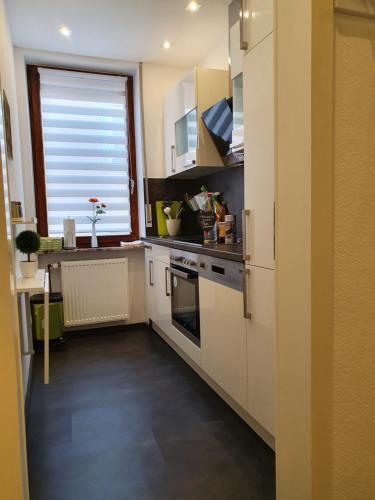 Küche/Küchenzeile in der Unterkunft Altstadtherz