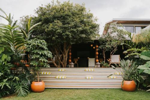 a garden entrance to a house with plants at Casa 41 in Escazu