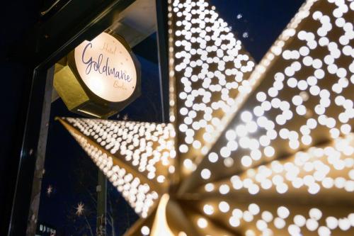 a close up of a star with lights at Goldmarie in Berlin