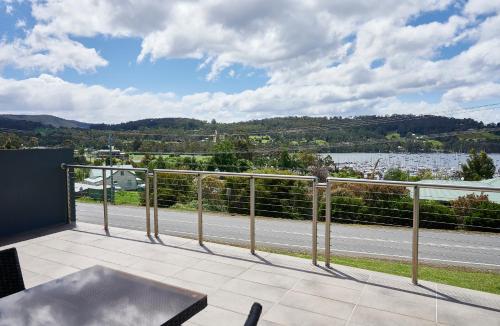 a balcony with a view of a road at The Cove Kettering in Kettering