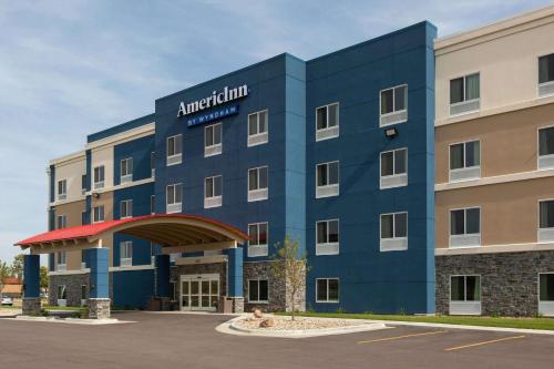 a rendering of the front of the antriott hotel at AmericInn by Wyndham Sioux Falls North in Sioux Falls