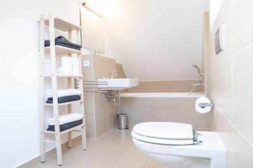 Koupelna v ubytování Charmante, ruhige Ferienwohnung mit Balkon