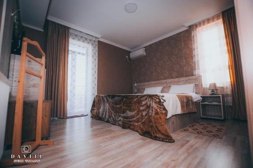 Hotel Tskhumiにあるベッド